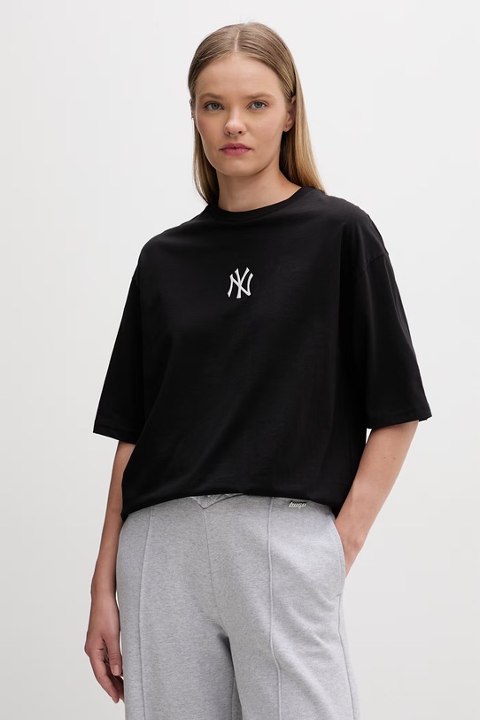 New Era t-shirt bawełniany NEW YORK YANKEES 60675746 czarny AA00