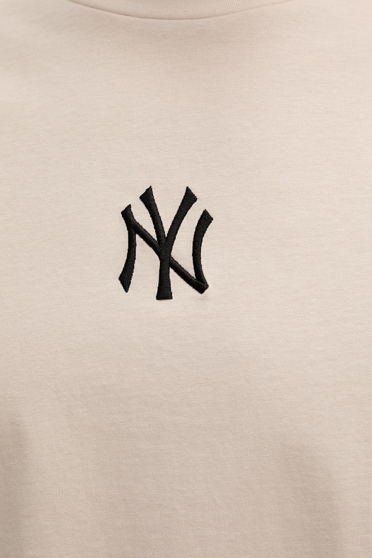 New Era t-shirt basic bawełniany NEW YORK YANKEES 60675747 beżowy