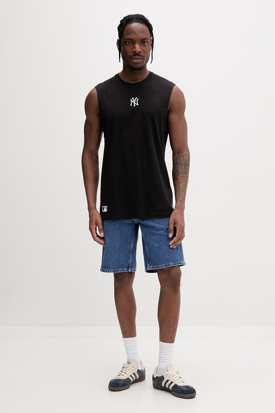 Odzież New Era top męski bawełniany NEW YORK YANKEES 60691043 czarny