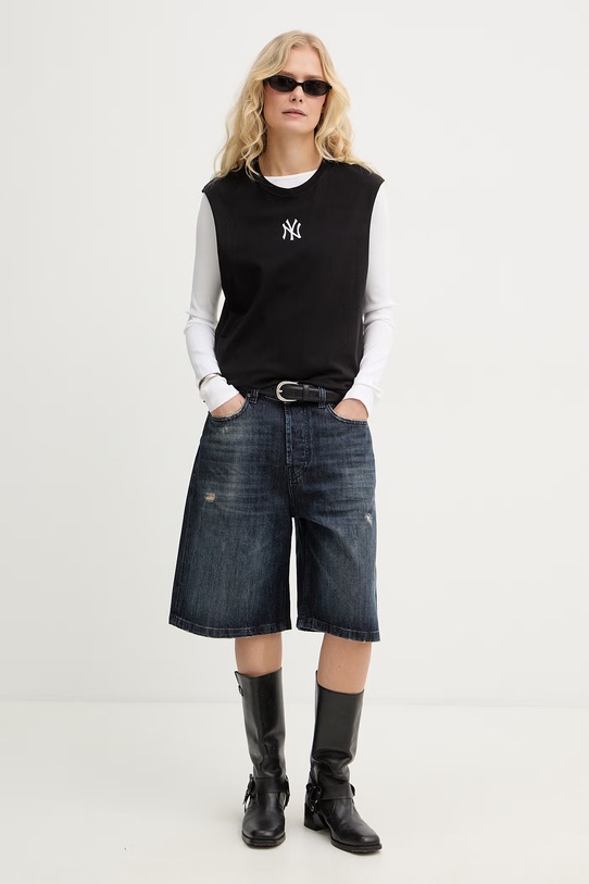 New Era top męski bawełniany NEW YORK YANKEES czarny 60691043