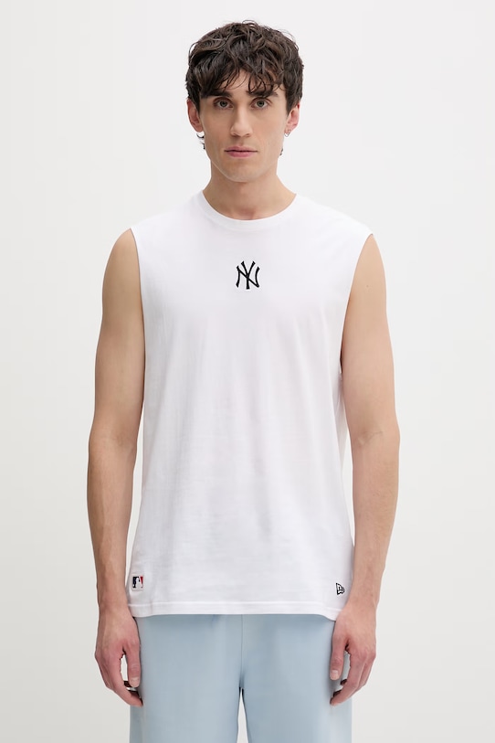 New Era top bawełniany NEW YORK YANKEES biały 60691044