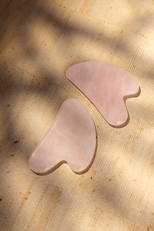Home SPA Pločica za masažu lica Zoë Ayla Rose Quartz Gua Sha N.GS.RQ.1 roza