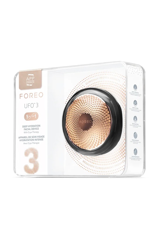 FOREO dispozitiv pentru aplicarea măștilor și terapie cu lumină UFO 3 negru F1542