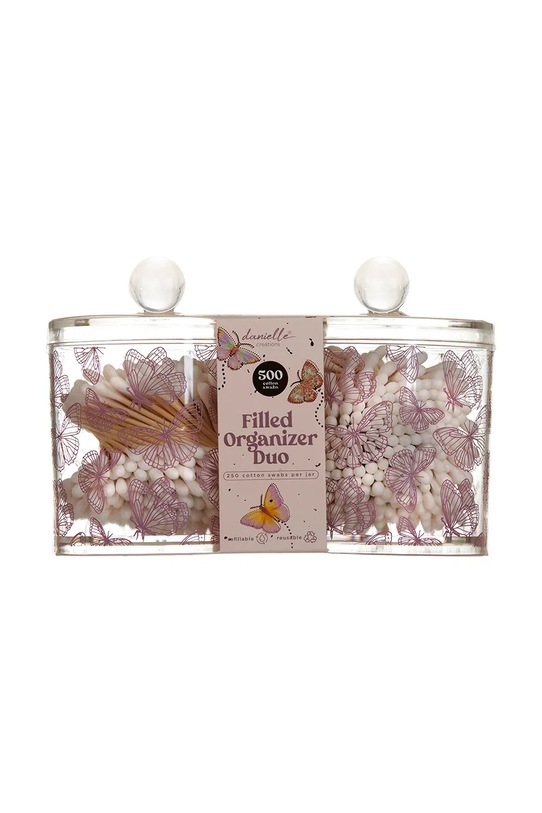 Danielle Beauty patyczki higieniczne w pojemniku Butterfly 250-pack DC9967CO transparentny AA00
