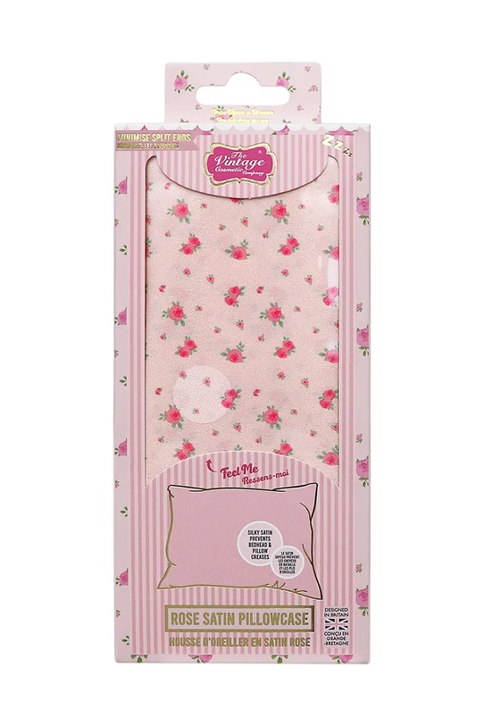 The Vintage Cosmetics Company satynowa poszewka na poduszkę Rose Pillowcase 75 x 50 cm 10SDPCROS różowy AA00