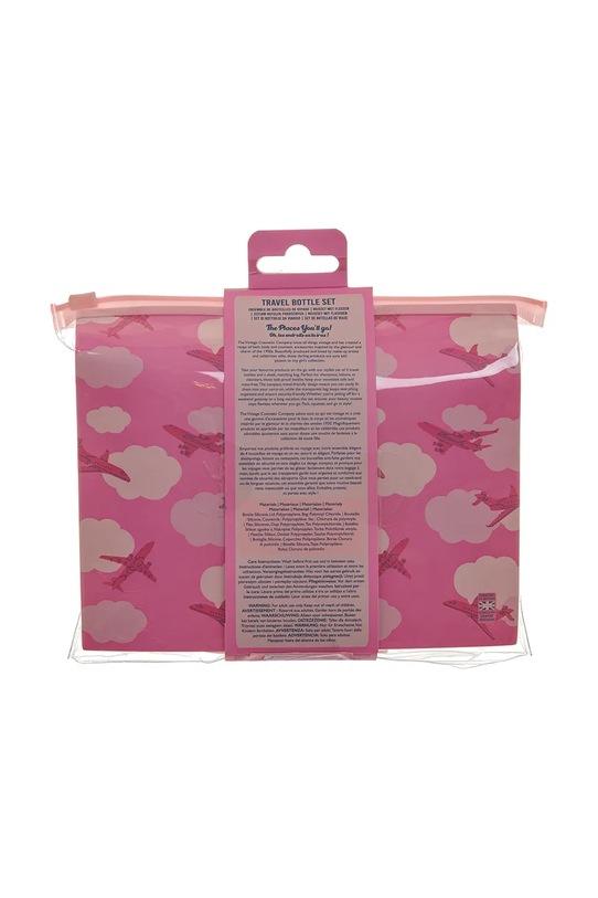 Home SPA The Vintage Cosmetics Company zestaw butelek podróżnych na kosmetyki Silicone Travel 4-pack 104STB różowy