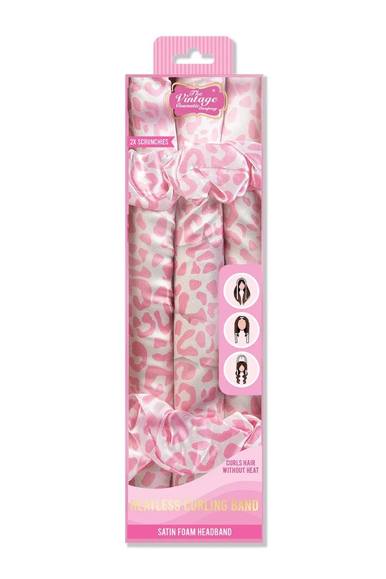 The Vintage Cosmetics Company opaska do loków Heatless Satin Foam Curler 5SFCPL różowy AA00