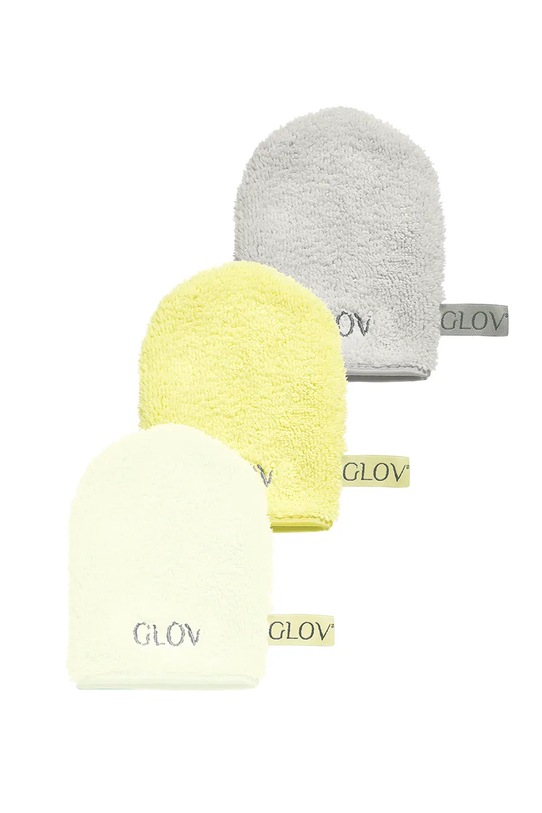 GLOV rękawiczka do demakijażu i oczyszczania twarzy tylko przy użyciu wody ICONIC MITT 3-pack beżowy 5907440748910
