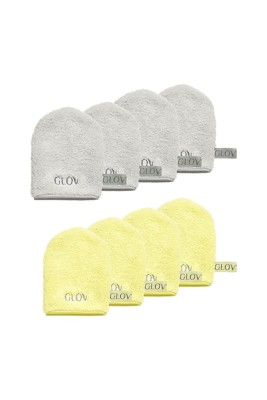 GLOV rękawiczka do demakijażu i oczyszczania twarzy tylko przy użyciu wody ICONIC MITT 8-pack żółty 5907440748958