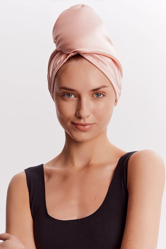 Home SPA GLOV dwustronny turban do włosów Double-Sided Premium Hair Wrap 5907440743601 różowy