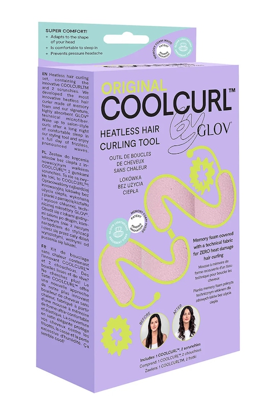 Домашнє SPA Пов'язка для локонів GLOV CoolCurl 5907440743571 рожевий