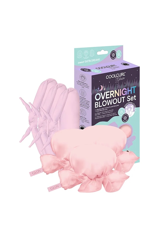 GLOV zestaw do stylizacji włosów CoolCurl Overnight Blowout różowy 5907440746442