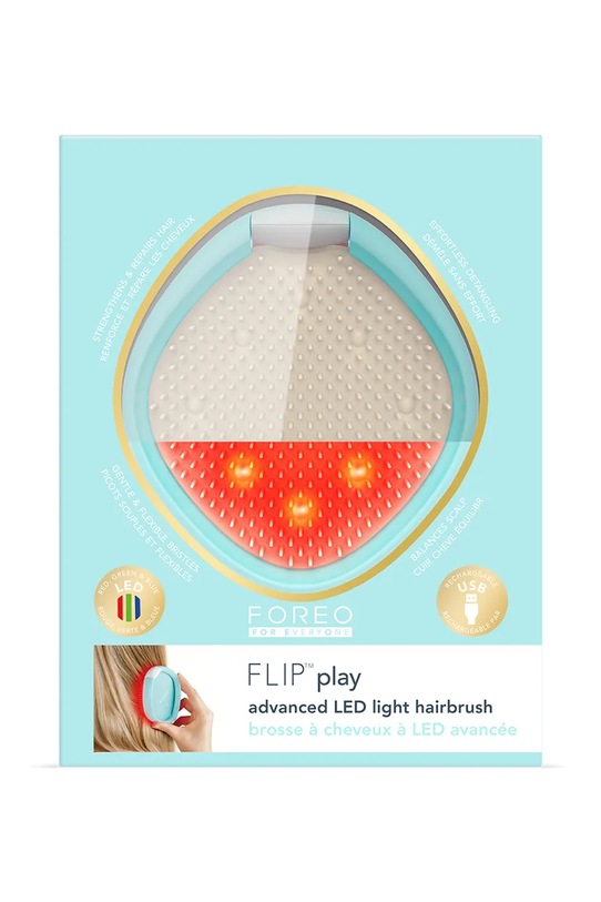 FOREO zaawansowana szczotka do włosów z oświetleniem led Flip Play Advanced F3270. niebieski AA00
