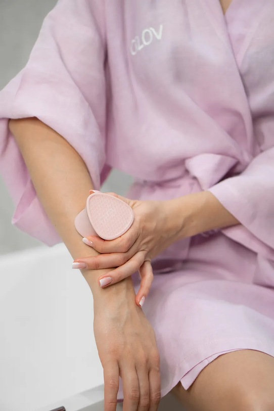 Glov depilator do ciała różowy 5907440748453