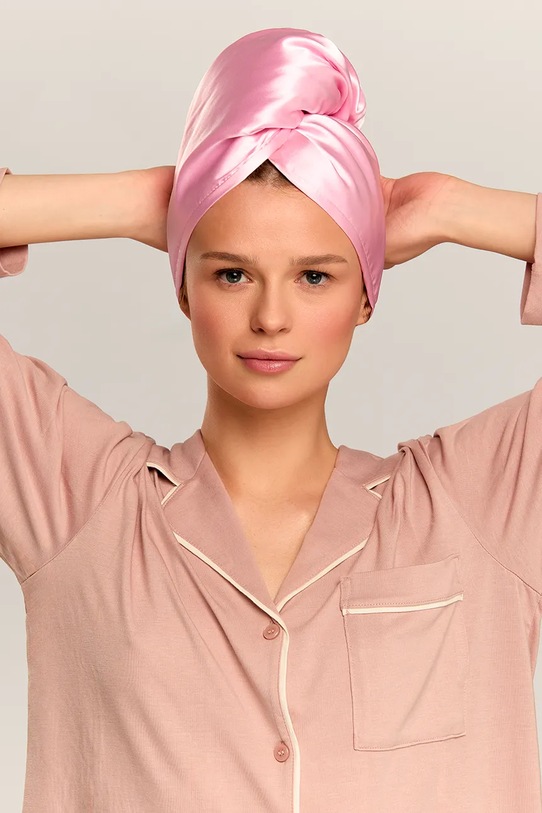 Glov turban do włosów 5907440746329 różowy AA00
