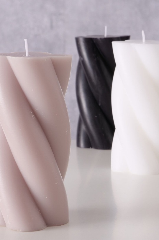 Boltze lumânare neparfumate Twist 2027998.black negru