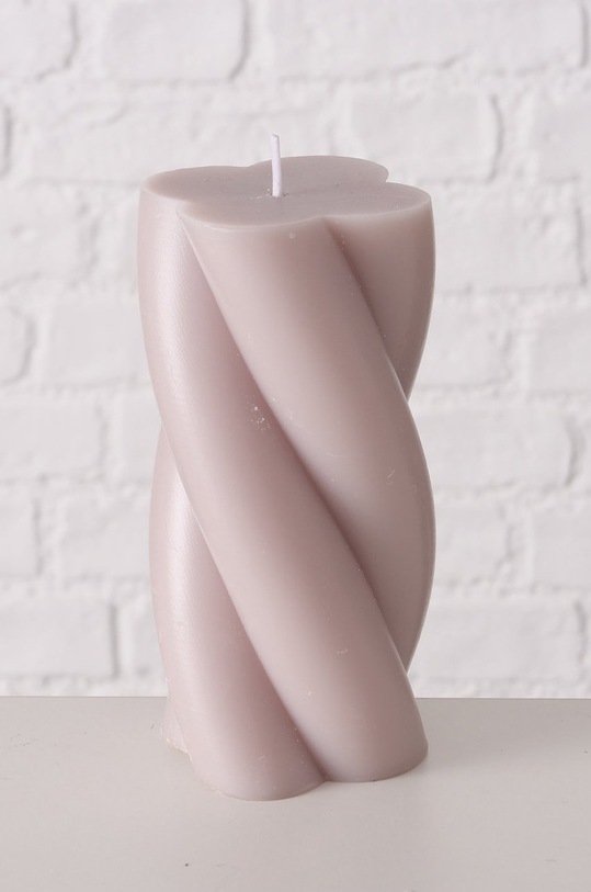 Boltze neparfémovaná svíčka Twist šedá 2027998.silver