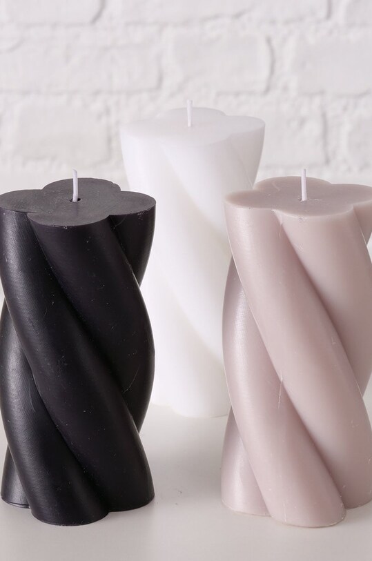 Home SPA Boltze neparfémovaná svíčka Twist 2027998.silver šedá