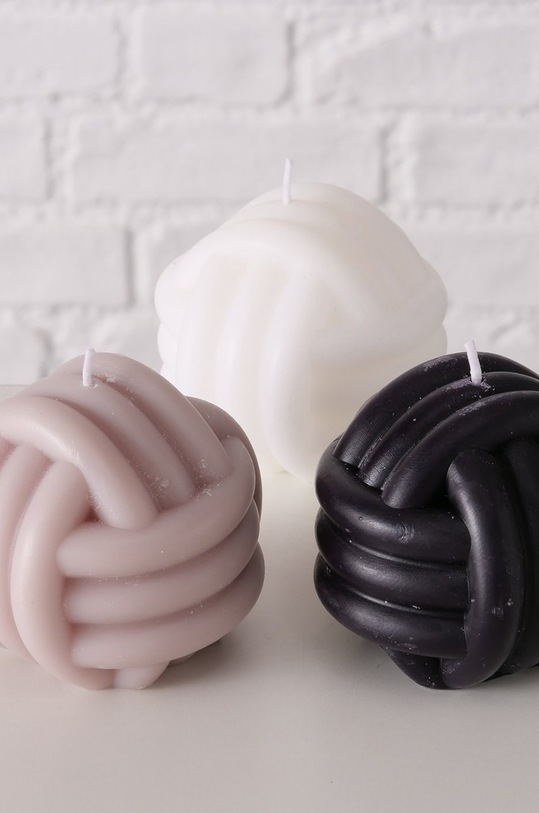 Boltze Свічка без запаху Knot чорний 2027996.black