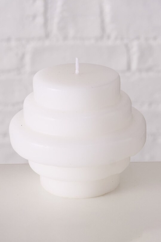 Boltze Neparfumovaná sviečka Trapeca biela 2027995.white