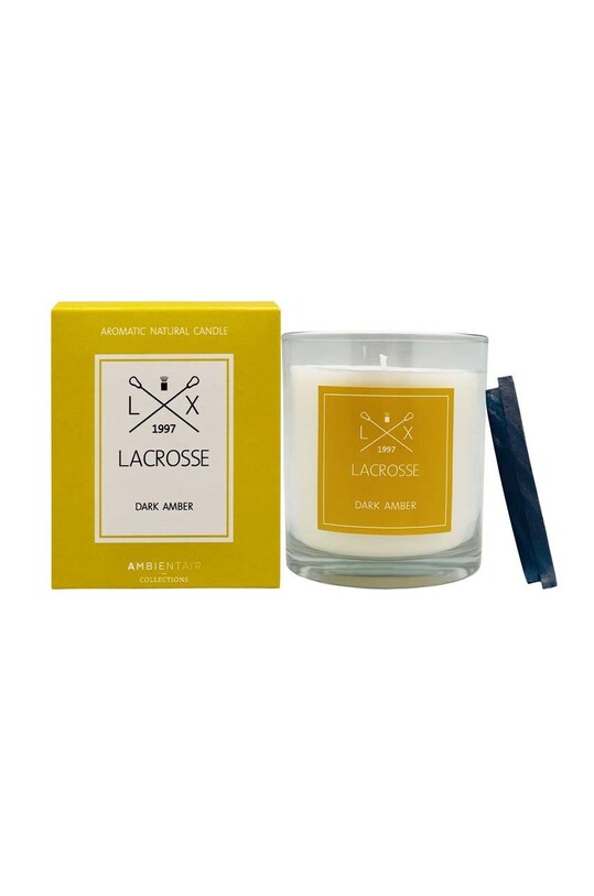 Dišeča sojina sveča Lacrosse dark amber 200 g pisana ZVV040ASL