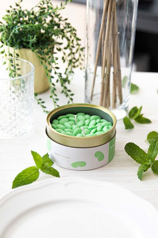 Ароматизированная свеча CandleCan Mint Beans can.beans зелёный