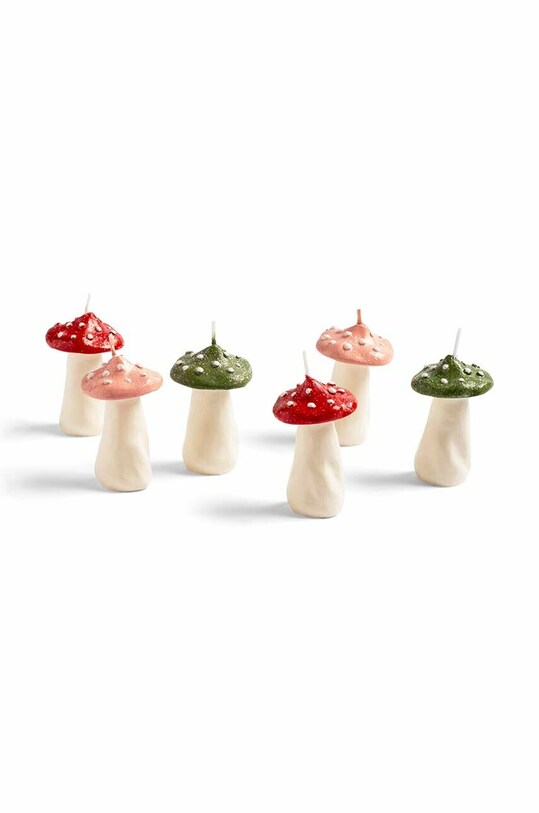 Ozdobná sviečka &k amsterdam Mushroom Dots 1093.03 zelená AA00