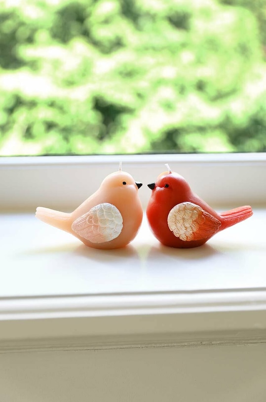 &k amsterdam świeca dekoracyjna Chirp Pink 1098.01 różowy AA00