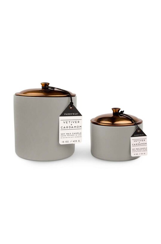 Ароматична соєва свічка Paddywax Vetiver & Cardamon 141 g HY0501EU сірий AA00