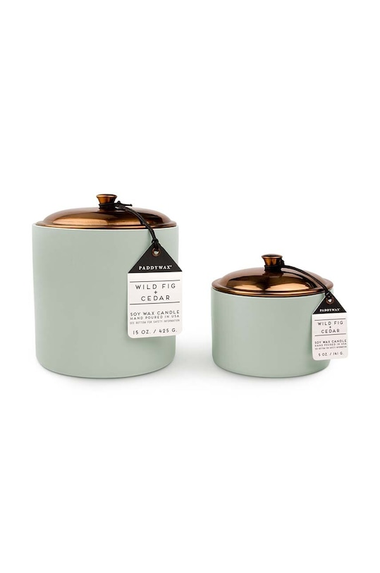 Vonná sójová svíčka Paddywax Wild Fig and Cedar, 141 g HY0504EU šedá AA00