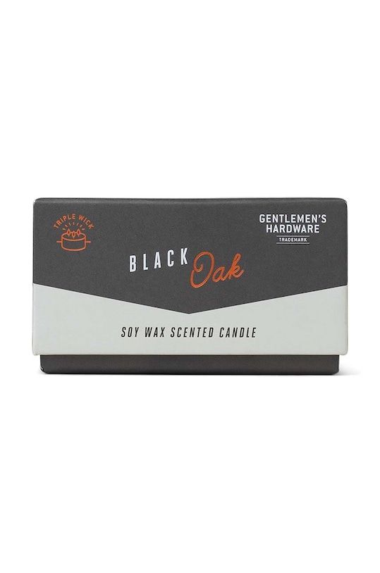 Home SPA Gentlemen's Hardware świeca zapachowa sojowa Black Oak 198 g GEN588UK. multicolor