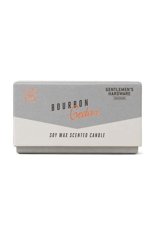 Home SPA Gentlemen's Hardware świeca zapachowa sojowa Bourbon Cedat 198 g GEN586UK. multicolor