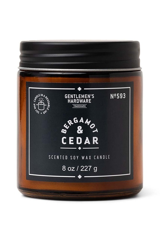 Gentlemen's Hardware świeca zapachowa sojowa Bergamot & Cedar 227 g multicolor GEN593UK.