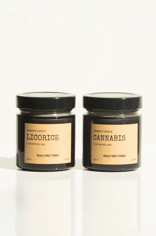 Really Nice Things set de lumânări parfumate Cannabis & Licorice 2 x 100 g 2-pack multicolor 1939415
