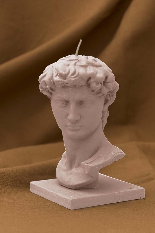 Really Nice Things świeca dekoracyjna David Candle 1938210 różowy AA00