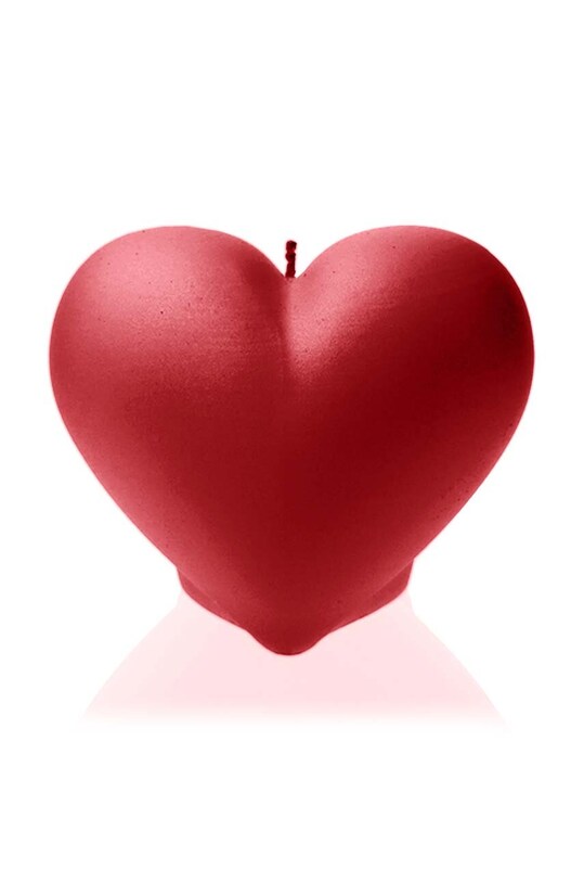 Свічка декоративна Candellana Heart Smooth червоний 5902815461616