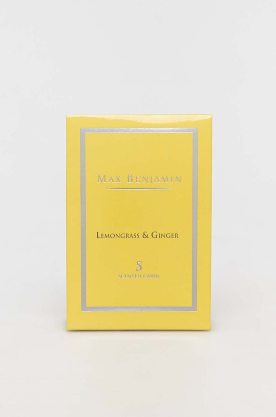 Sada vonných kariet Max Benjamin Lemongrass & Ginger 5-pak žltá MB.CARDGIFT3