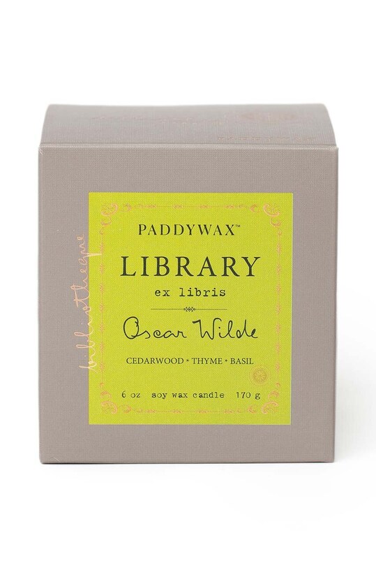 Αρωματικό κερί σόγιας Paddywax Library Oscar Wilde 170 g GL07EU τιρκουάζ AA00