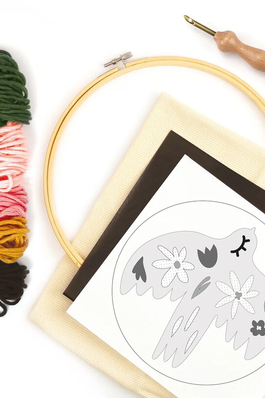 Lifestyle Graine Creative zestaw do szydełkowania Kit Punch Needle Oiseau 420224 multicolor