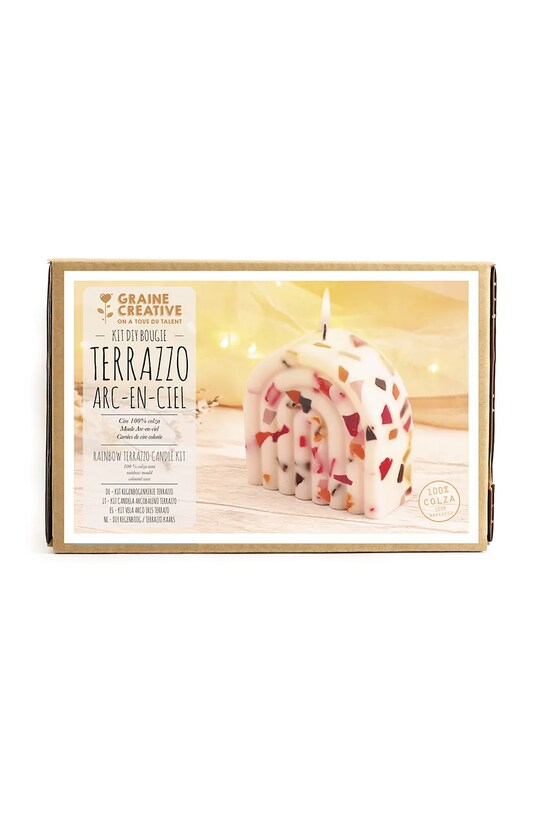 Graine Creative set diy de lumânări Kit DIY Bougie Terrazzo Arc en Ciel multicolor 152024