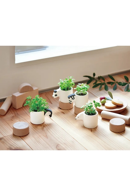 Lifestyle Noted set per la coltivazione di piante Monokuro Animals Panda Apple MInt GD100701 bianco