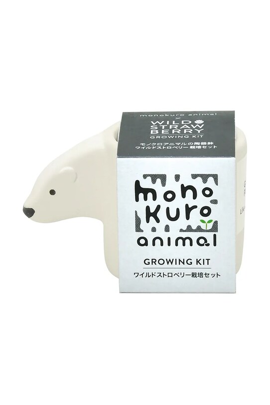 Noted set pentru cultivarea unei plante Monokuro Animals Polar Bear alb GD100703