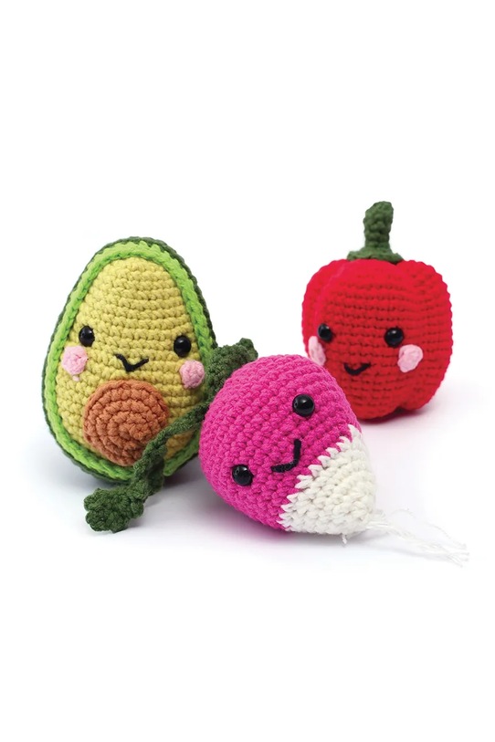 Lifestyle Graine Creative zestaw diy maskotka do szydełkowania Amigurumi Kit – My Vegetables 8 cm 420332 multicolor