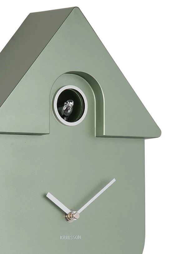 Obývacia izba a spálňa Kukučkové hodiny Karlsson Modern Cuckoo Metallic KA5867GR viacfarebná