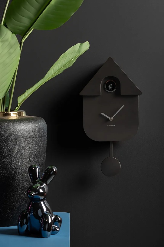 Kukačkové hodiny Karlsson Modern Cuckoo Metallic KA5867DG vícebarevná