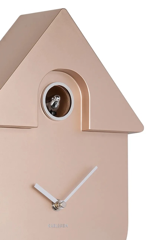 Salon i sypialnia Karlsson zegar z kukułką Modern Cuckoo Metallic KA5867RG multicolor
