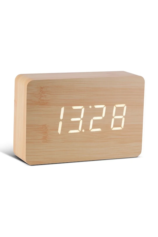 Led ρολόι Gingko Design Brick Beech Click Clock λευκό GK15W11