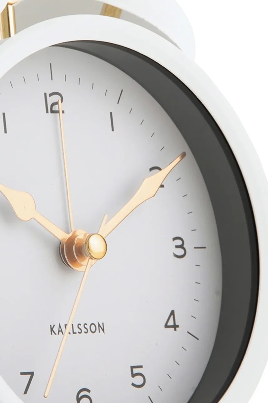 Obývací pokoj a ložnice Budík Karlsson Classic Twin Bell KA5998WH vícebarevná