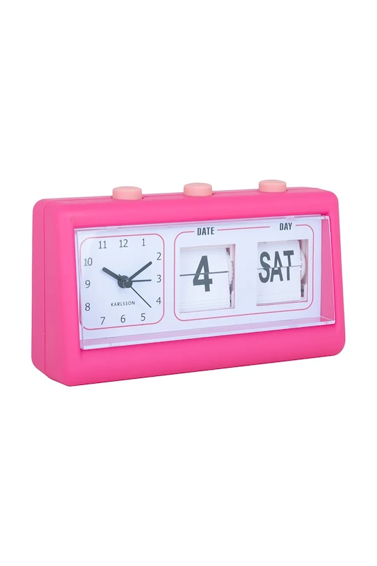 Karlsson budzik Data Flip KA5941BP różowy AA00