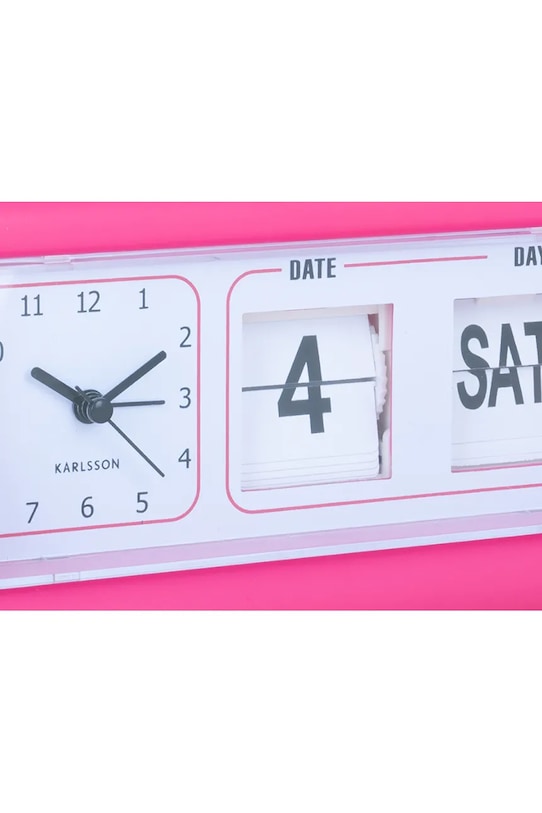 Salon i sypialnia Karlsson budzik Data Flip KA5941BP różowy